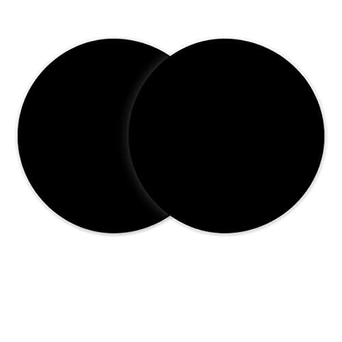 2 Pack Multi-Purpose Silicone Microwave Mat, 12 Inch Non Stick Silicone Baking Mats Oven Mat for Bottom of Oven, Heat Resistant Oven Mat Microwave Trivet Mat (Black